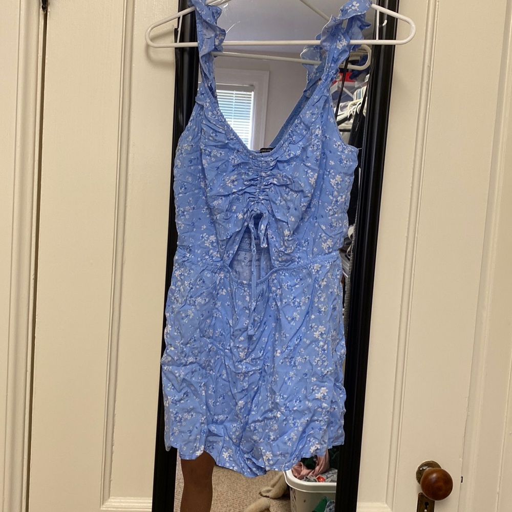 Forever21 NWT Floral Blue Romper
